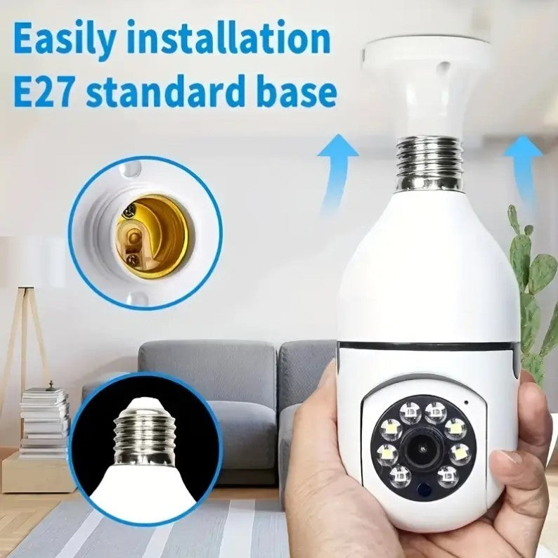 Caméra ampoule WiFi 360° avec vision de nuit