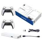 Console de jeux TV blanche : 20 000 jeux et 2 manettes sans fil