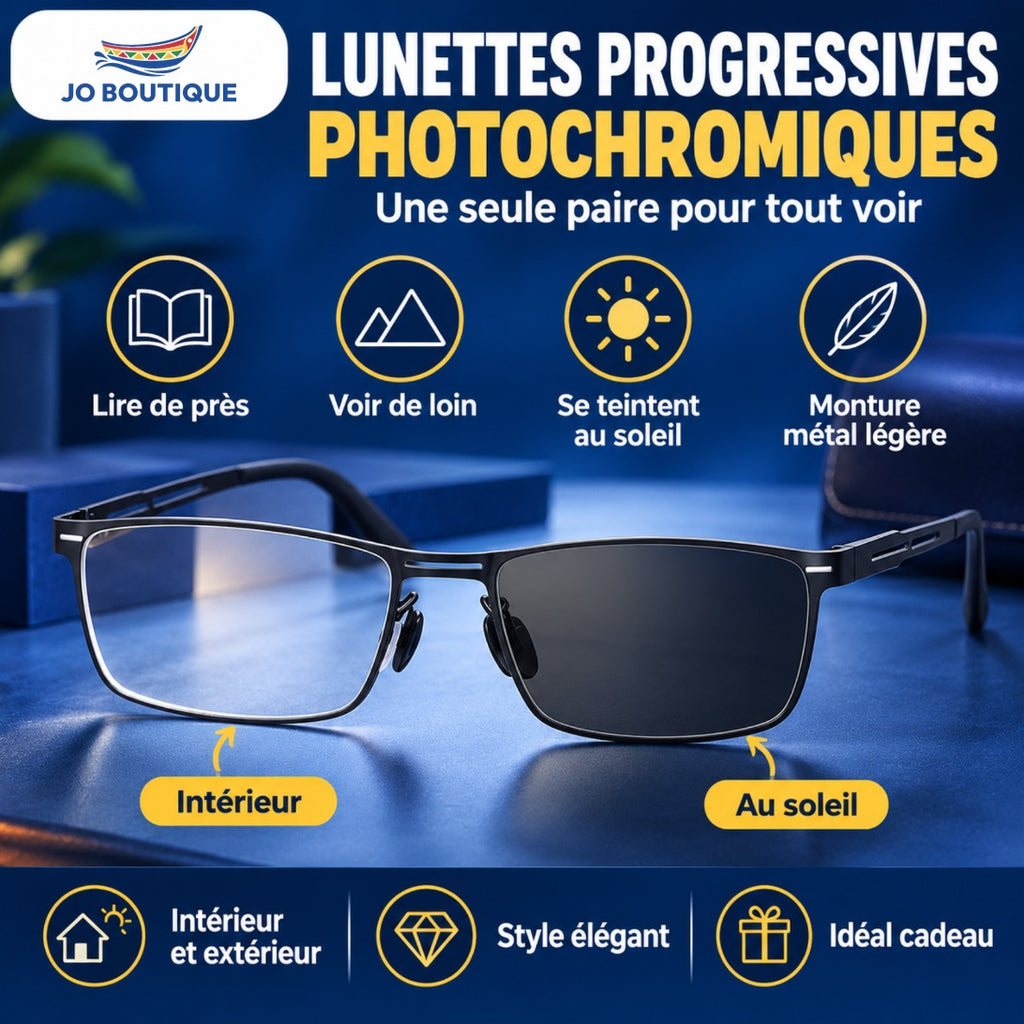 Lunettes progressives photochromiques