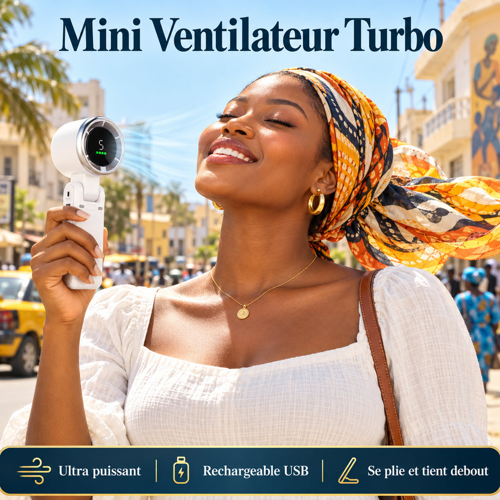 Mini ventilateur turbo rechargeable