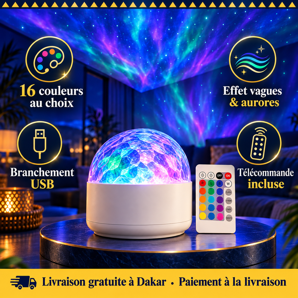 Projecteur galaxie et aurores avec télécommande